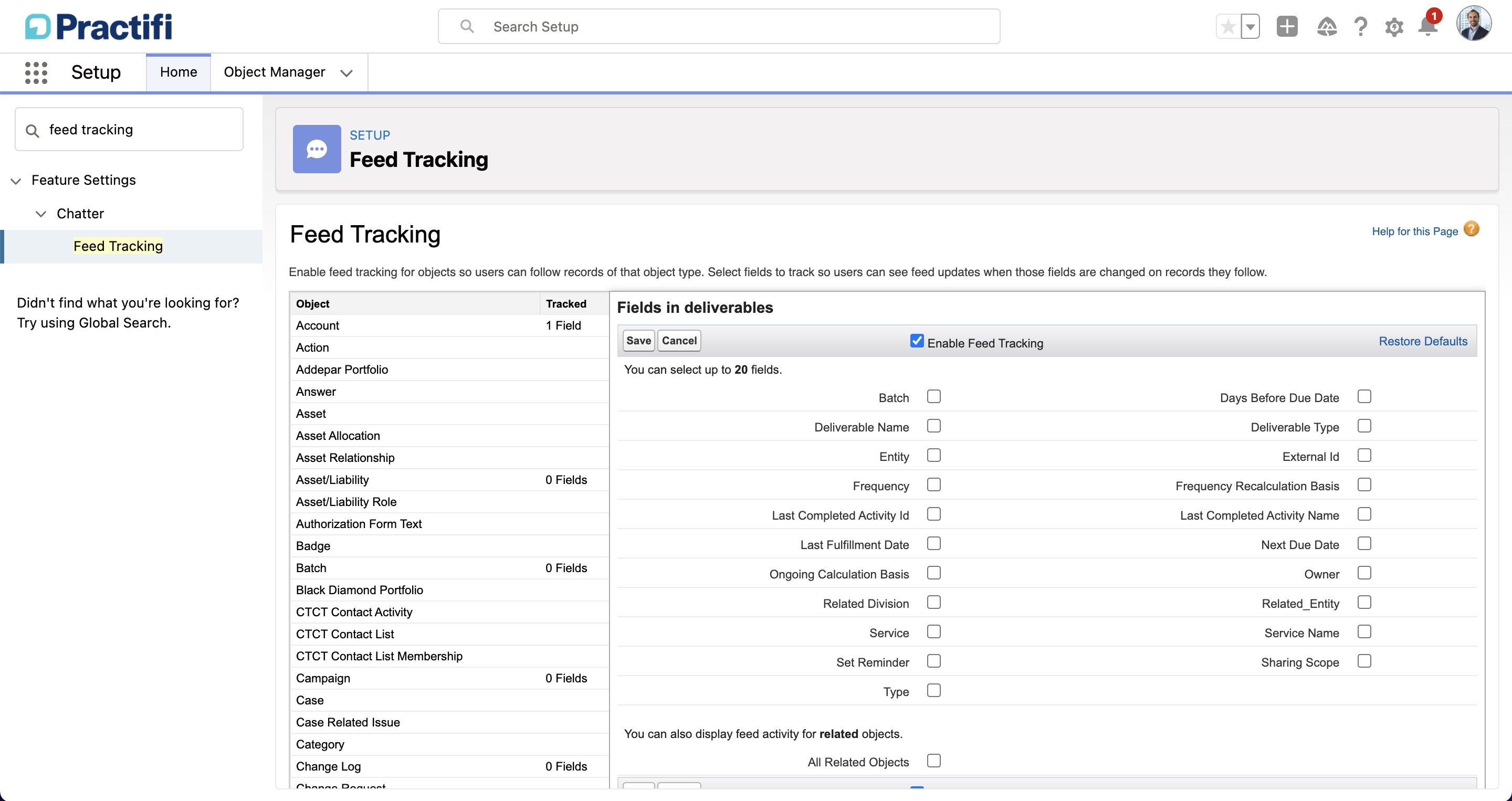 Managing Feed Tracking Practifi Success