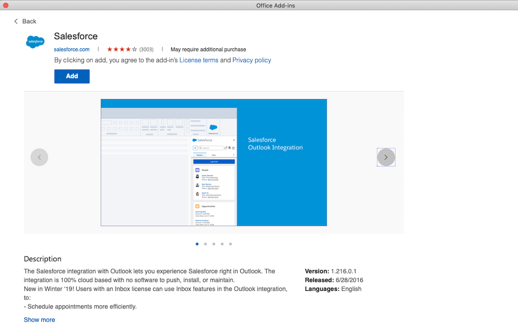 salesforce add in for outlook not working